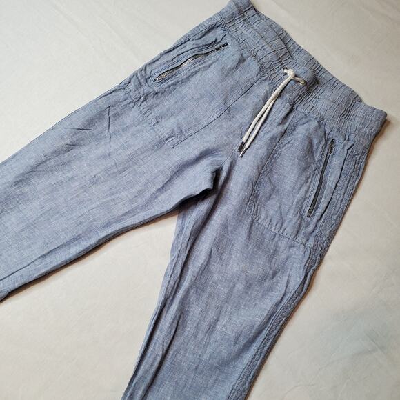 Athleta Women's Size 2 Cabo Linen Jogger Lightweight Pant Blue 530642 - Picture 1 of 8